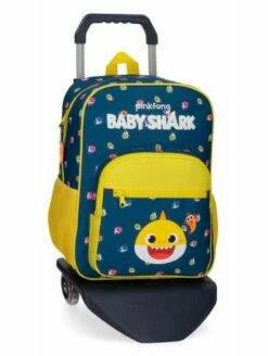 Mochila Grande Con Carro Baby Shark My Good Friend