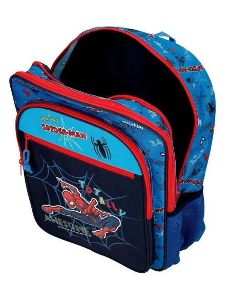 Marvel Mochila Grande Dos Compartimentos Con Carro Spiderman Totally Awesome 2 Marvel Mochila Grande Dos Compartimentos Con Carro Spiderman Totally Awesome - Imagen 2