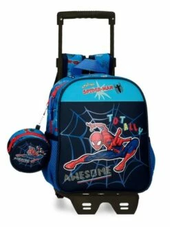 Marvel Mochila Guardería Con Carro Spiderman Totally Awesome