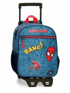 Marvel Mochila Preescolar Con Carro Spiderman Denim
