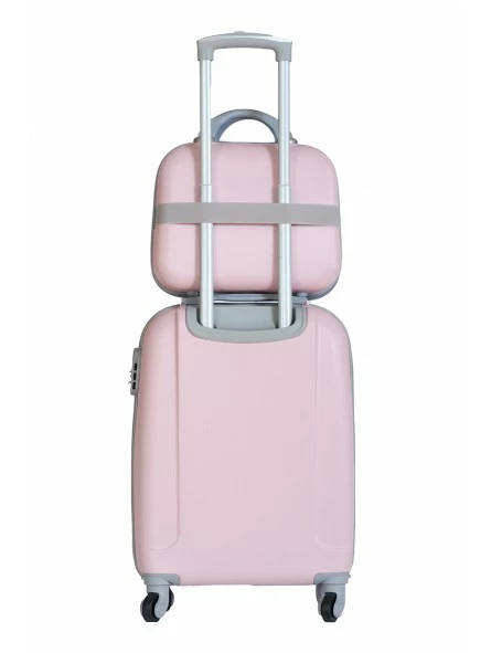 Maleta Cabina + Neceser Tony Basic Rosa 2 Maleta Cabina + Neceser Tony Basic Rosa - Imagen 2
