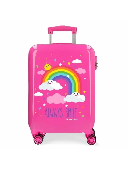 Maleta Cabina Movom Arcoiris Always Smile Rosa 1 Maleta Cabina Movom Arcoiris Always Smile Rosa