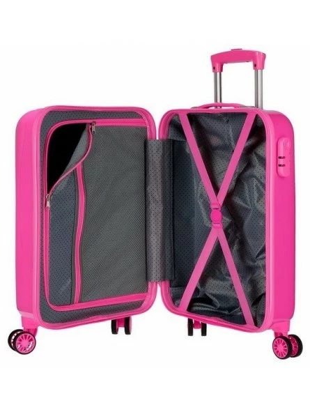 Maleta Cabina Pepe Jeans World Fucsia 2 Maleta Cabina Pepe Jeans World Fucsia - Imagen 2