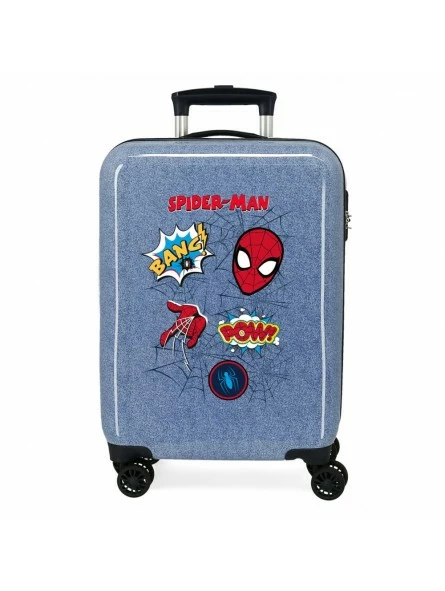 Marvel Maleta Cabina Spiderman Denim 1 Marvel Maleta Cabina Spiderman Denim