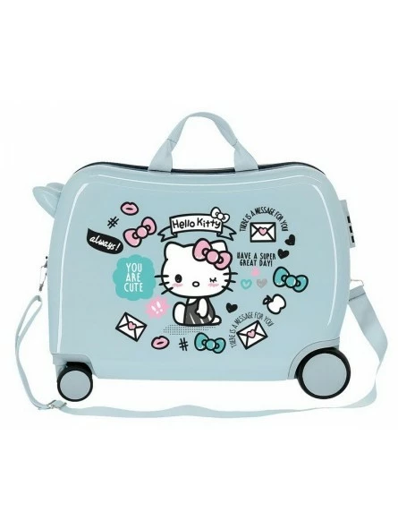 Maleta Correpasillos Azul Hello Kitty You Are Cute 4 Maleta Correpasillos Azul Hello Kitty You Are Cute - Imagen 4