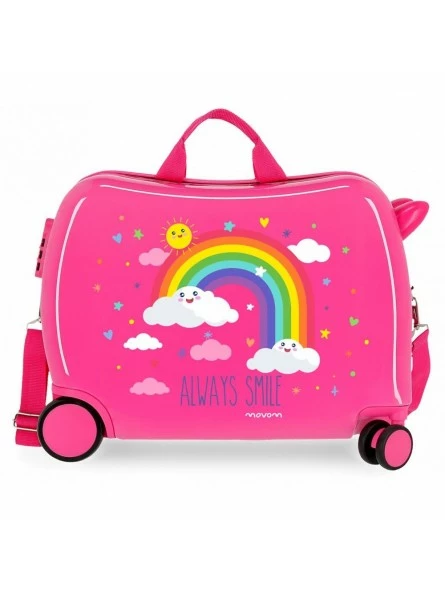 Maleta Correpasillos Movom Arcoiris Always Smile Rosa 1 Maleta Correpasillos Movom Arcoiris Always Smile Rosa