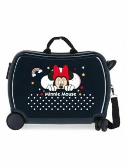 Maleta Correspasillos Disney Minnie Rainbow Azul