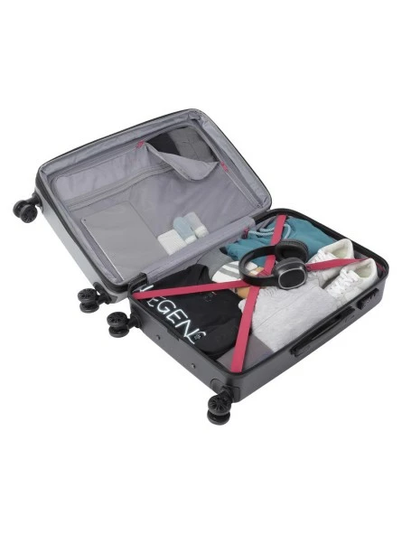 Maleta Mediana Expandible Totto Bazy Plata 2 Maleta Mediana Expandible Totto Bazy Plata - Imagen 2