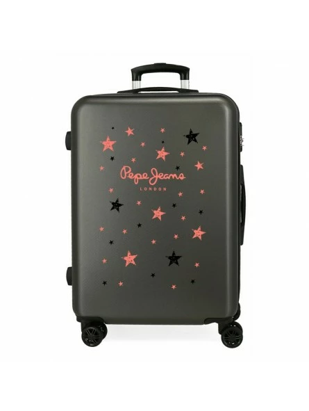 Maleta Mediana Pepe Jeans Denim Star Negra 1 Maleta Mediana Pepe Jeans Denim Star Negra